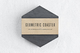 Geometric Slate Beverage Coaster