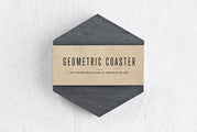 Geometric Slate Beverage Coaster